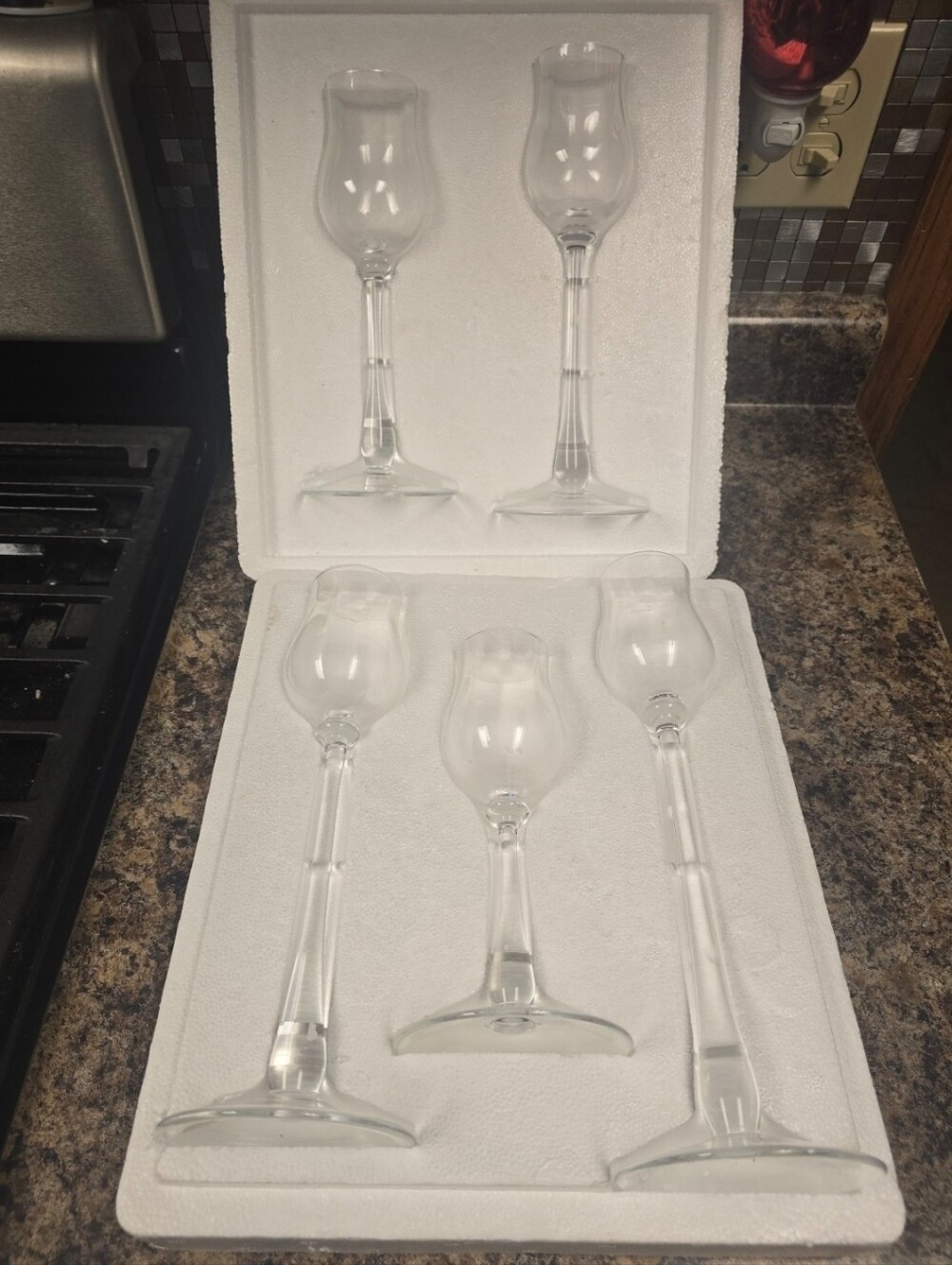 Crystal Clear Stemmed Votive Candle Holder - Set of 5